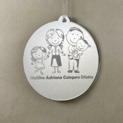 Pallina di Natale tema Famiglia Regplex Scritta Personalizzata PNP-36 - immagine 3