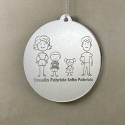 Pallina di Natale tema Famiglia Regplex Scritta Personalizzata PNP-38 - immagine 2