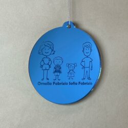 Pallina di Natale tema Famiglia Regplex Scritta Personalizzata PNP-38 - immagine 3