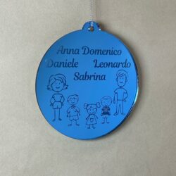 Pallina di Natale tema Famiglia Regplex Scritta Personalizzata PNP-39 - immagine 2