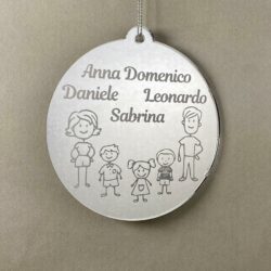 Pallina di Natale tema Famiglia Regplex Scritta Personalizzata PNP-39 - immagine 3