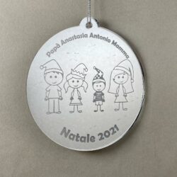 Pallina di Natale tema Famiglia Regplex Scritta Personalizzata PNP-41 - immagine 3