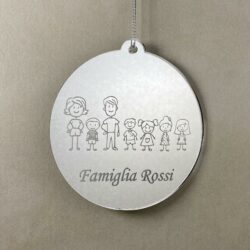 Pallina di Natale tema Famiglia Regplex Scritta Personalizzata PNP-42 - immagine 2