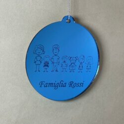 Pallina di Natale tema Famiglia Regplex Scritta Personalizzata PNP-42 - immagine 3