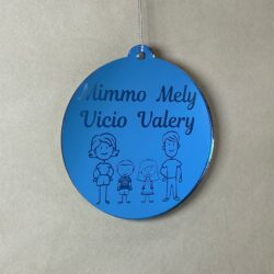 Pallina di Natale tema Famiglia Regplex Scritta Personalizzata PNP-43 - immagine 2