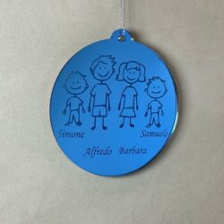 Pallina di Natale tema Famiglia Regplex Scritta Personalizzata PNP-45 - immagine 3
