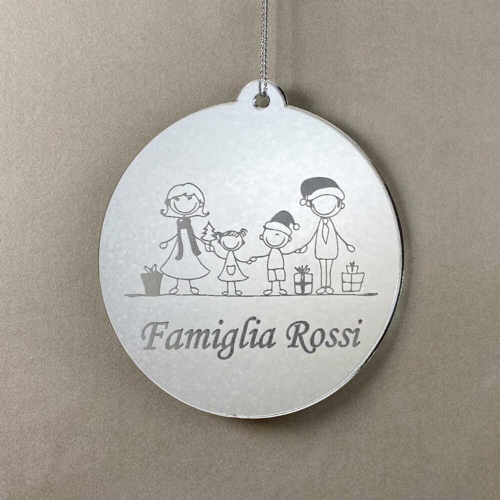 Pallina di Natale tema Famiglia Regplex Scritta Personalizzata PNP-46 - immagine 2