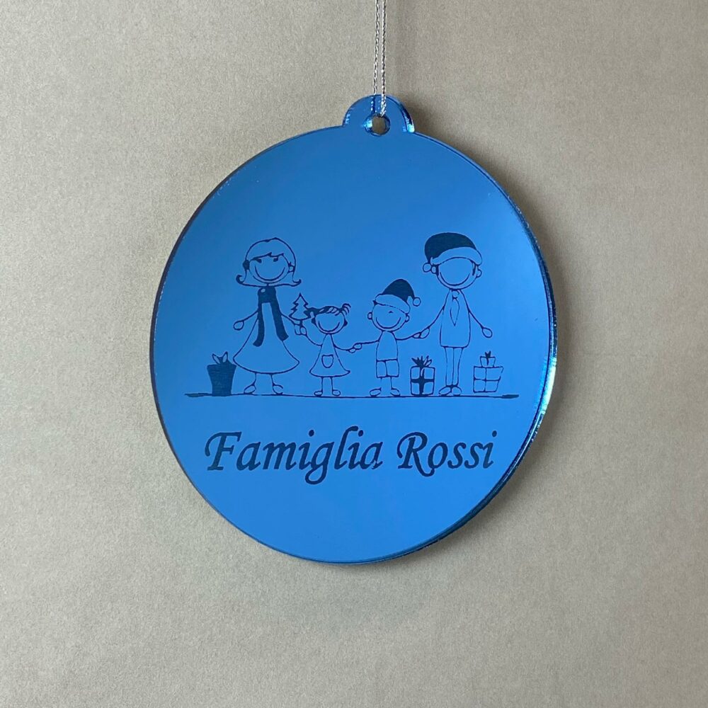 Pallina di Natale tema Famiglia Regplex Scritta Personalizzata PNP-46 - immagine 3