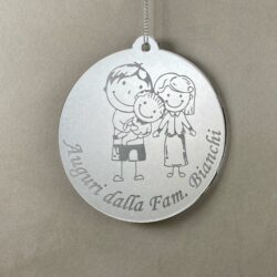 Pallina di Natale tema Famiglia Regplex Scritta Personalizzata PNP-47 - immagine 2