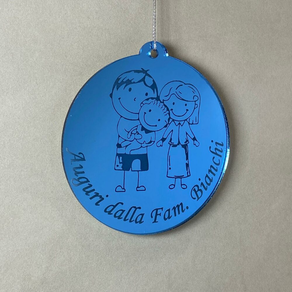 Pallina di Natale tema Famiglia Regplex Scritta Personalizzata PNP-47 - immagine 3