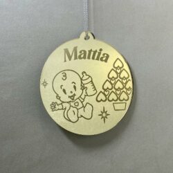 Pallina di Natale tema Famiglia Regplex Scritta Personalizzata PNP-49