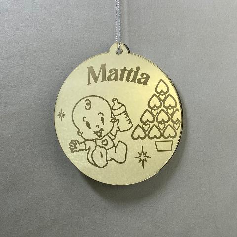 Pallina di Natale tema Famiglia Regplex Scritta Personalizzata PNP-49