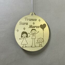 Pallina di Natale tema Famiglia Regplex Scritta Personalizzata PNP-57 - immagine 2