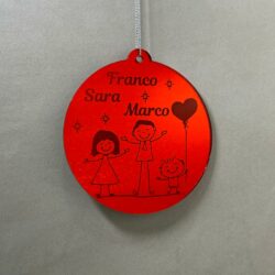 Pallina di Natale tema Famiglia Regplex Scritta Personalizzata PNP-57 - immagine 3