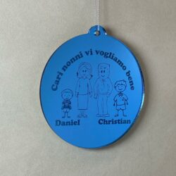 Pallina di Natale tema Nonni Regplex Scritta Personalizzata PNP-11 - immagine 2