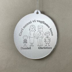 Pallina di Natale tema Nonni Regplex Scritta Personalizzata PNP-11 - immagine 3