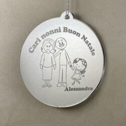 Pallina di Natale tema Nonni Regplex Scritta Personalizzata PNP-14 - immagine 2