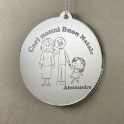Pallina di Natale tema Nonni Regplex Scritta Personalizzata PNP-14