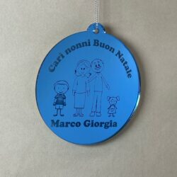 Pallina di Natale tema Nonni Regplex Scritta Personalizzata PNP-17 - immagine 2
