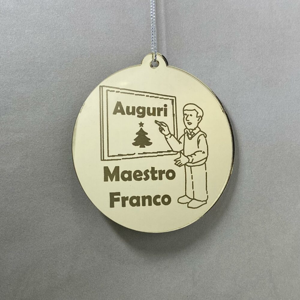 Pallina di Natale tema Scuola Regplex Scritta Personalizzata PNP-19 - immagine 2