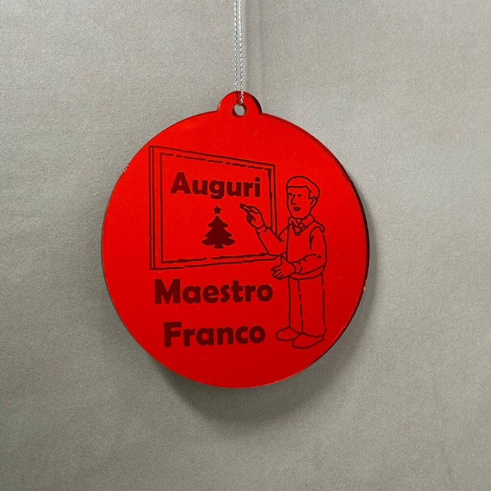 Pallina di Natale tema Scuola Regplex Scritta Personalizzata PNP-19 - immagine 3