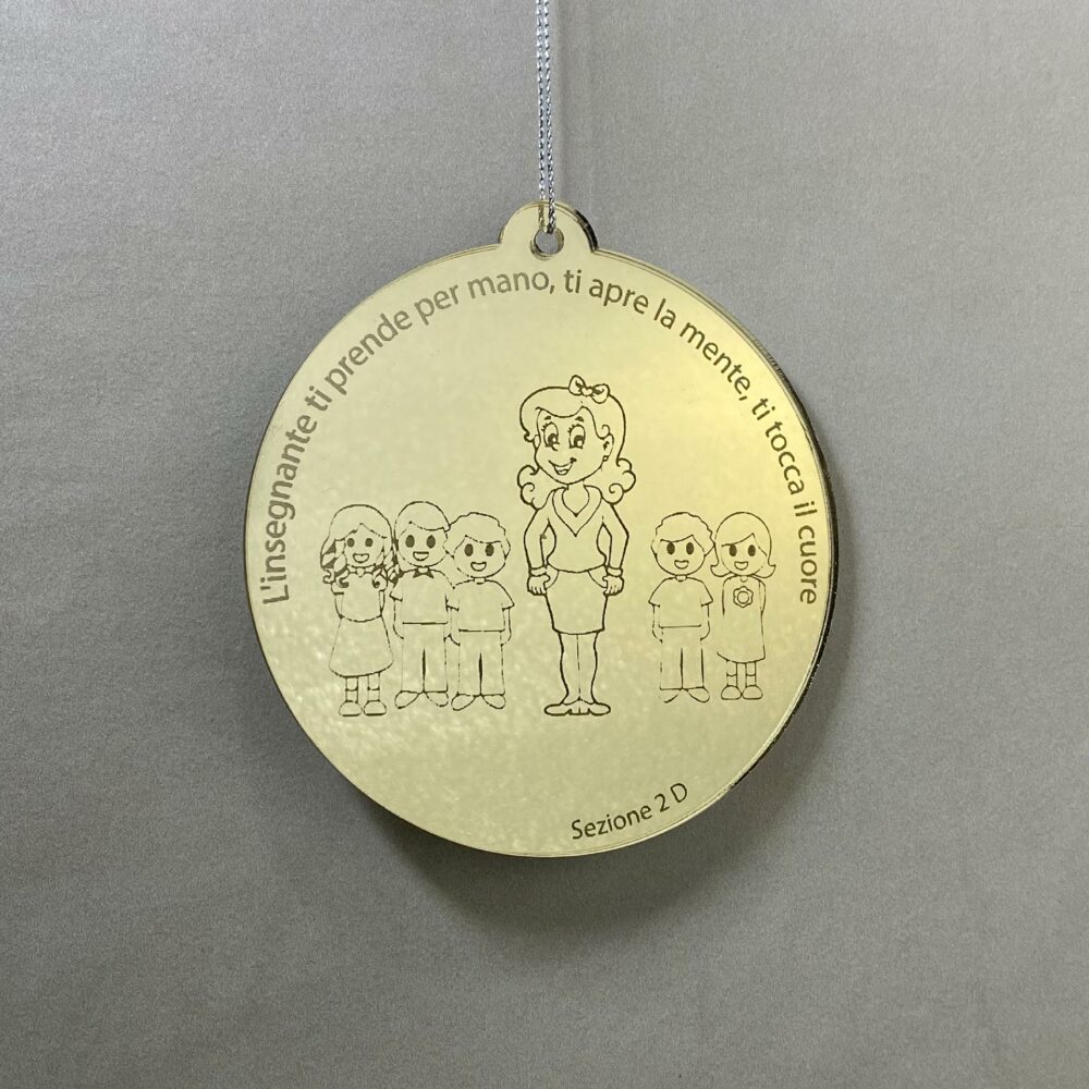 Pallina di Natale tema Scuola Regplex Scritta Personalizzata PNP-50 - immagine 2