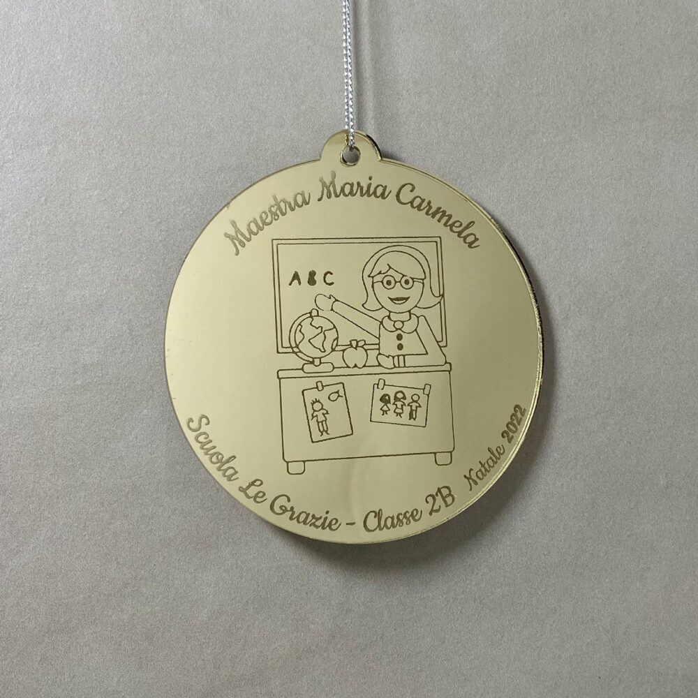 Pallina di Natale tema Scuola Regplex Scritta Personalizzata PNP-51 - immagine 2