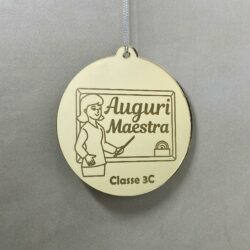 Pallina di Natale tema Scuola Regplex Scritta Personalizzata PNP-52 - immagine 2