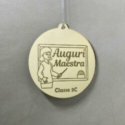 Pallina di Natale tema Scuola Regplex Scritta Personalizzata PNP-52