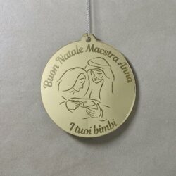 Pallina di Natale tema Scuola Regplex Scritta Personalizzata PNP-53