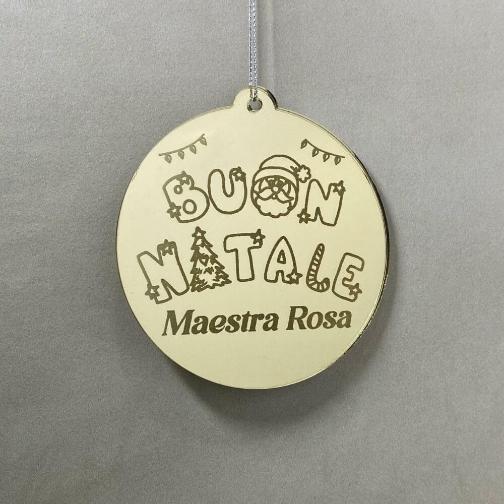 Pallina di Natale tema Scuola Regplex Scritta Personalizzata PNP-54 - immagine 2