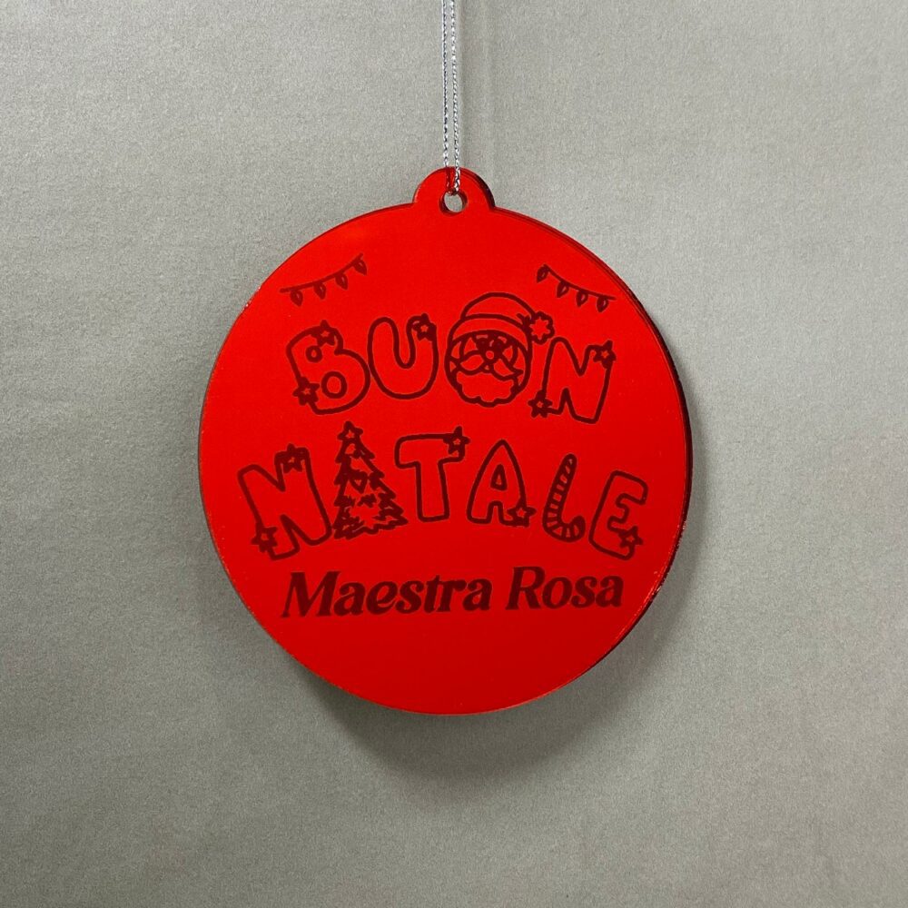 Pallina di Natale tema Scuola Regplex Scritta Personalizzata PNP-54 - immagine 3
