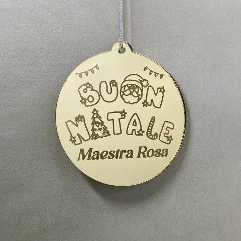 Pallina di Natale tema Scuola Regplex Scritta Personalizzata PNP-54