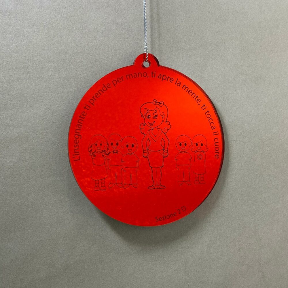 Pallina di Natale tema Scuola Regplex Scritta Personalizzata PNP-55 - immagine 3