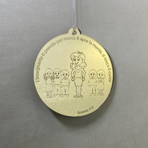 Pallina di Natale tema Scuola Regplex Scritta Personalizzata PNP-55