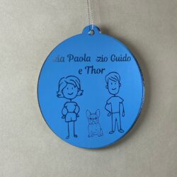 Pallina di Natale tema Zii Regplex Scritta Personalizzata PNP-20 - immagine 3