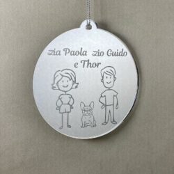 Pallina di Natale tema Zii Regplex Scritta Personalizzata PNP-20