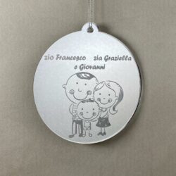 Pallina di Natale tema Zii Regplex Scritta Personalizzata PNP-21 - immagine 3