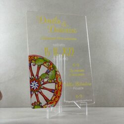 Partecipazioni in Plexiglas personalizzate - con Ruota Carretto Siciliano Regplex Eventi - Wedding - Cerimonie - Matrimonio - Feste - immagine 3