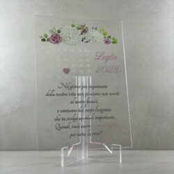 Partecipazioni in Plexiglas personalizzate - Floreale con Calendario Regplex Eventi - Wedding - Cerimonie - Matrimonio - Feste - immagine 3