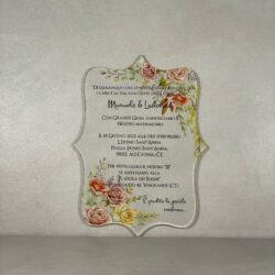 Partecipazioni in Plexiglas personalizzate - Floreale profilo Irregolare Regplex Eventi - Wedding - Cerimonie - Matrimonio - Feste - immagine 2
