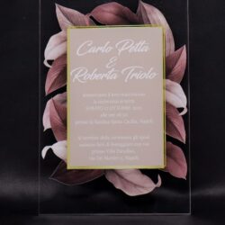 Partecipazioni in Plexiglas personalizzate - Grafica Invito su Foglie Regplex Eventi - Wedding - Cerimonie - Matrimonio - Feste - immagine 4