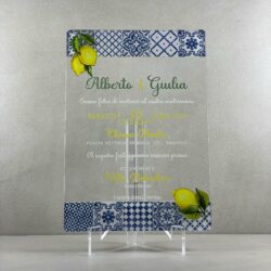 Partecipazioni in Plexiglas personalizzate - Maioliche e Limoni Regplex Eventi - Wedding - Cerimonie - Matrimonio - Feste - immagine 2