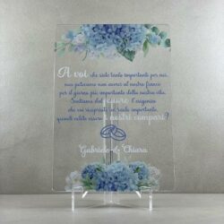 Partecipazioni in Plexiglas personalizzate - per Compari Regplex Eventi - Wedding - Cerimonie - Matrimonio - Feste