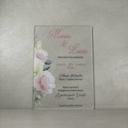 Partecipazioni in Plexiglas personalizzate - Stampa Floreale Regplex Eventi - Wedding - Cerimonie - Matrimonio - Feste - immagine 2