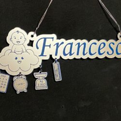 Ricordo Nascita in Plexiglas Regplex Con Scritta Personalizzata - immagine 3