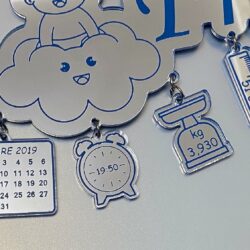 Ricordo Nascita in Plexiglas Regplex Con Scritta Personalizzata - immagine 6