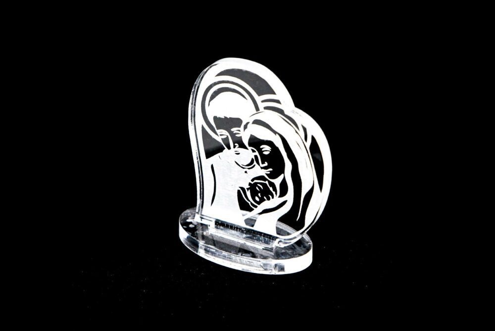 Sacra Famiglia in Plexiglas in versione accessorio per Bomboniera Regplex Eventi - Wedding - Matrimonio - Cresima - Battesimo - immagine 3