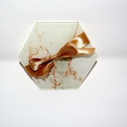 Sottobicchieri Esagonali in Plexiglas Regplex Effetto Marmo - immagine 2