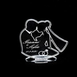 Sposi in Plexiglas in versione accessorio per Bomboniera Personalizzata Regplex Eventi - Wedding - Matrimonio - Cerimonie - immagine 4